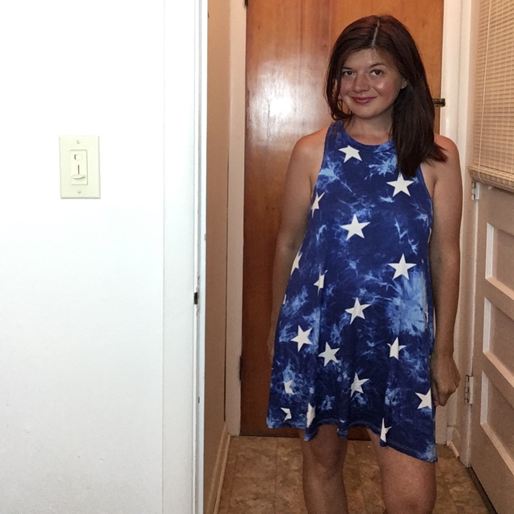 🌻New Stars Dress- Blue